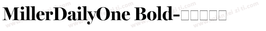 MillerDailyOne Bold字体转换